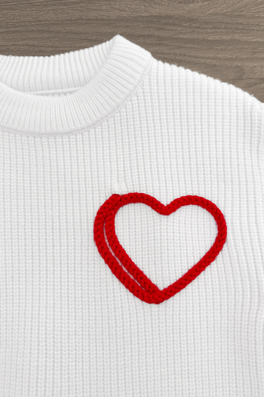 Heart Knit Sweater - Boy or Girl | Sparkle in Pink