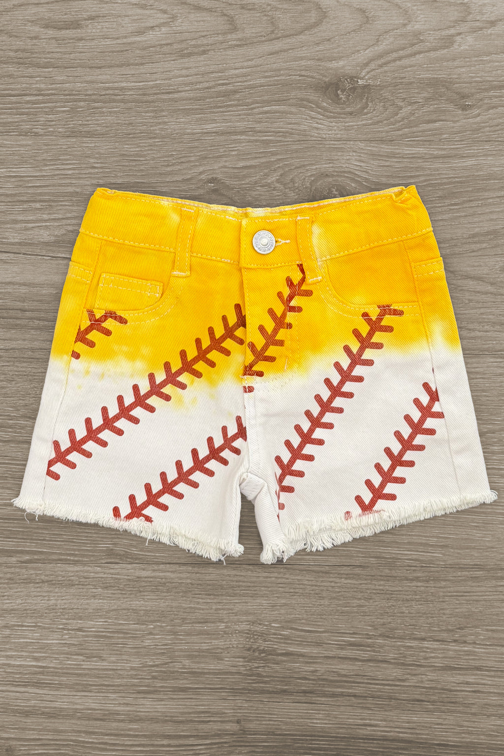 Softball Ombre Denim Short Set | Sparkle in Pink