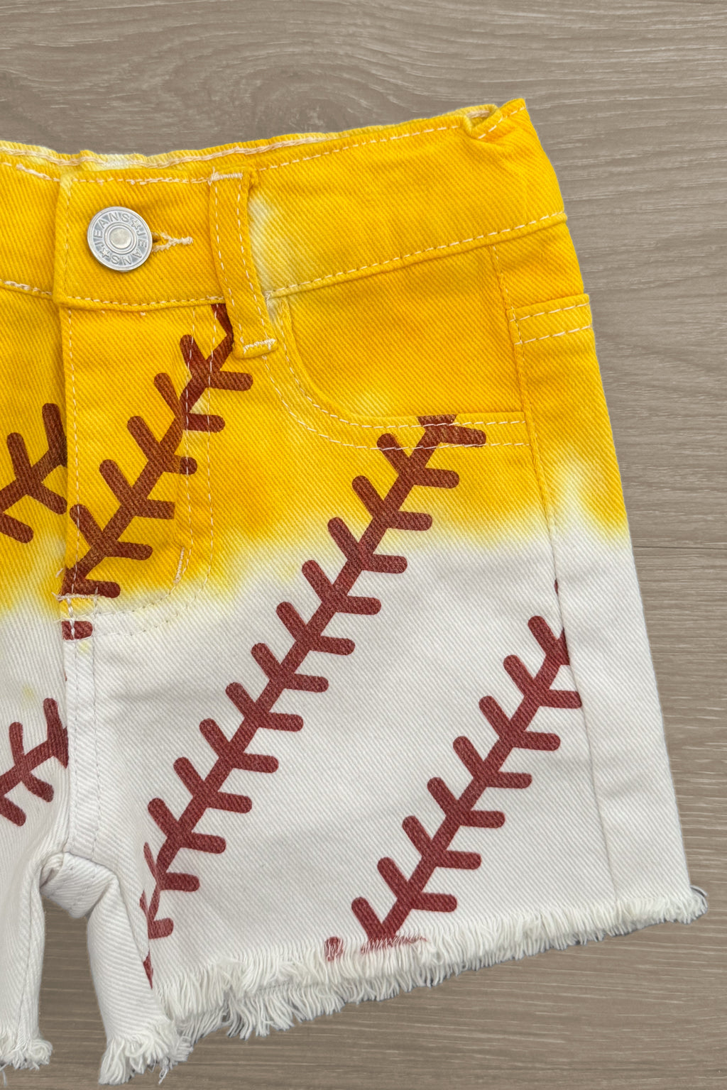 Softball Ombre Denim Short Set | Sparkle in Pink