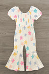 White Colorful Flower Jumpsuit | Sparkle in Pink