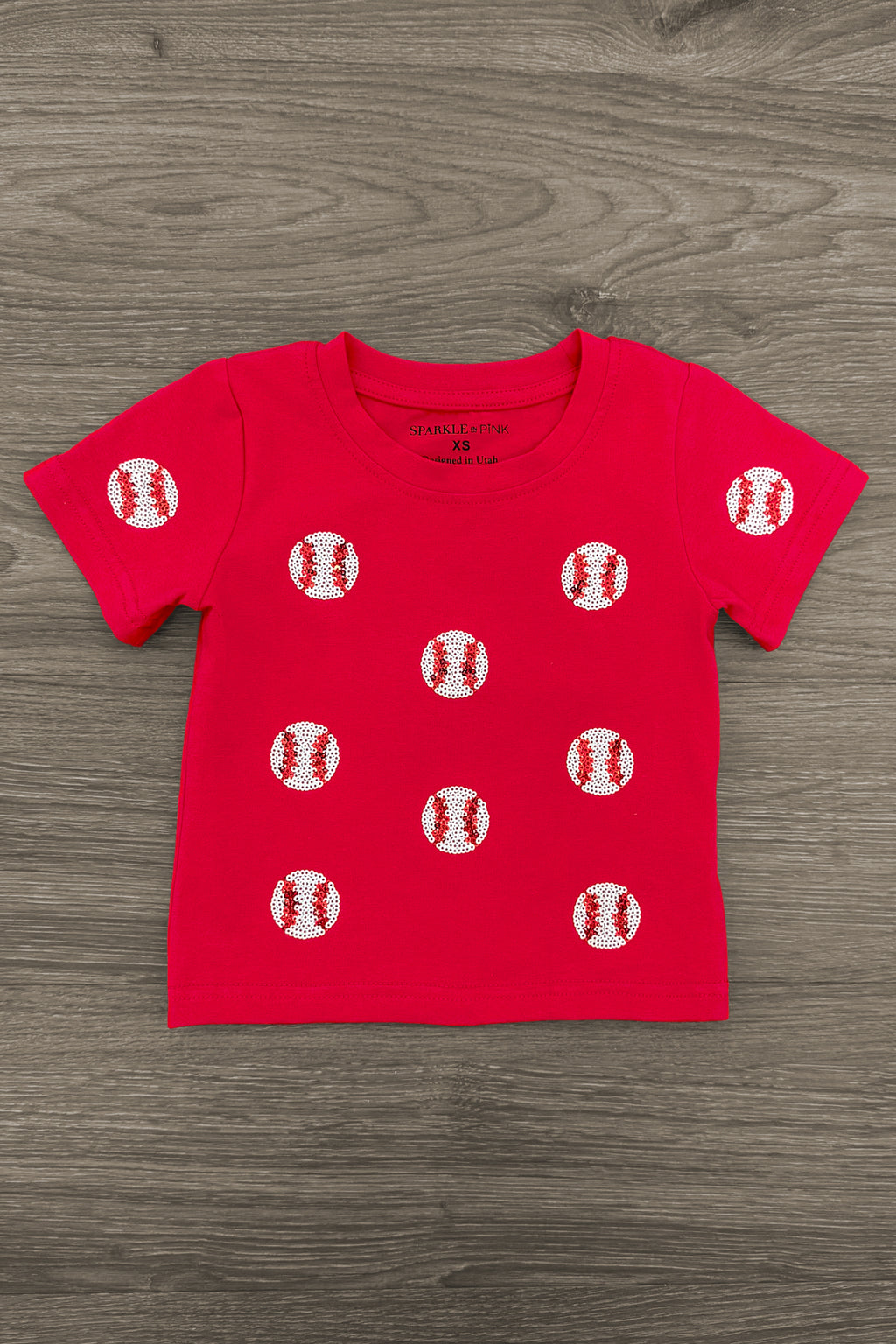 Mom & Me - Red Sequin Baseball Top | Sparkle in Pink