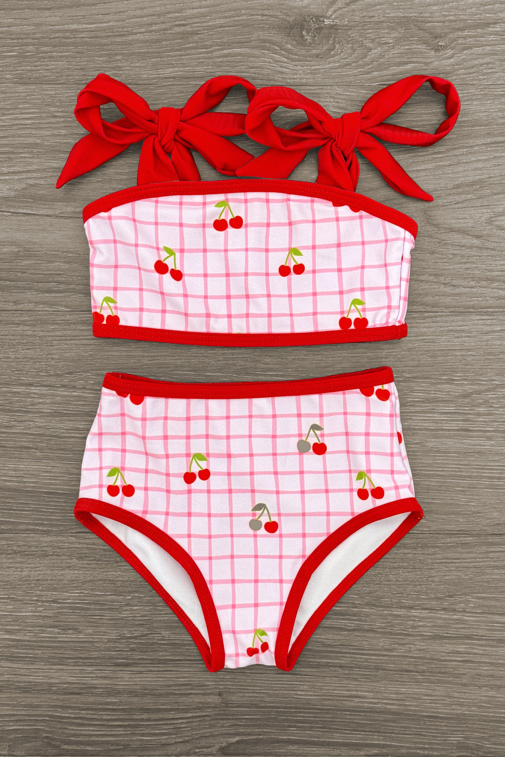 Mom & Me - Pink & Red Cherry Bikini | Sparkle in Pink