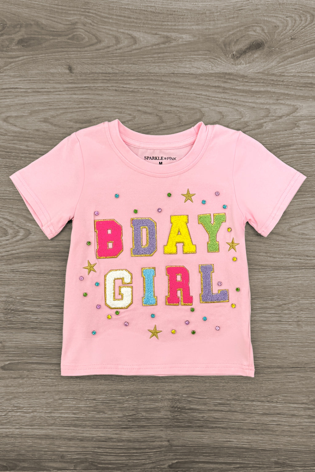 "Bday Girl" Rainbow Ruffle Sequin Skirt Set | Sparkle in Pink