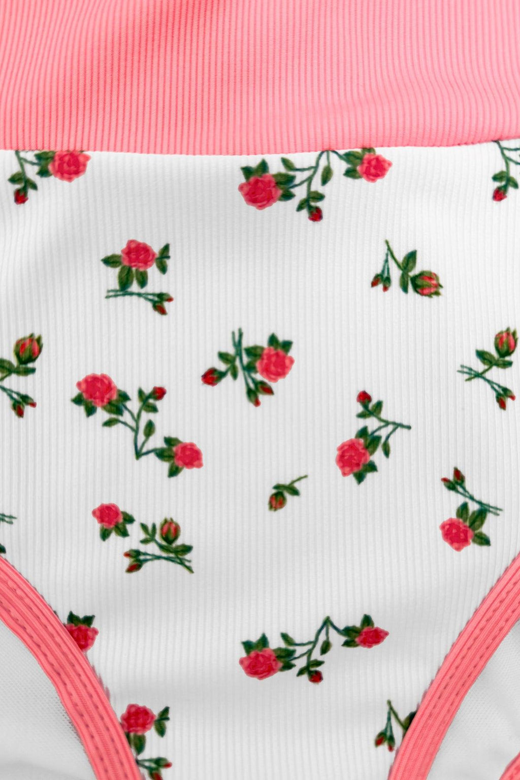 Mom & Me - Pink & White Ribbed Rose Bikini | Sparkle in Pink