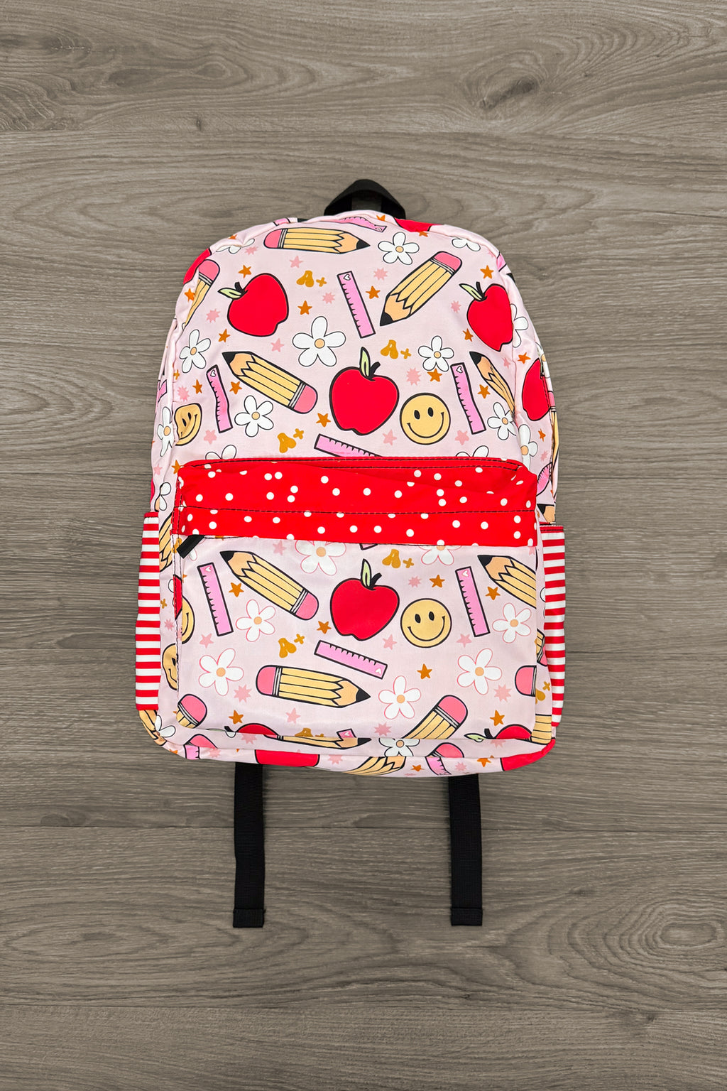 Pink & Red School Supplies Backpack | Sparkle in Pink