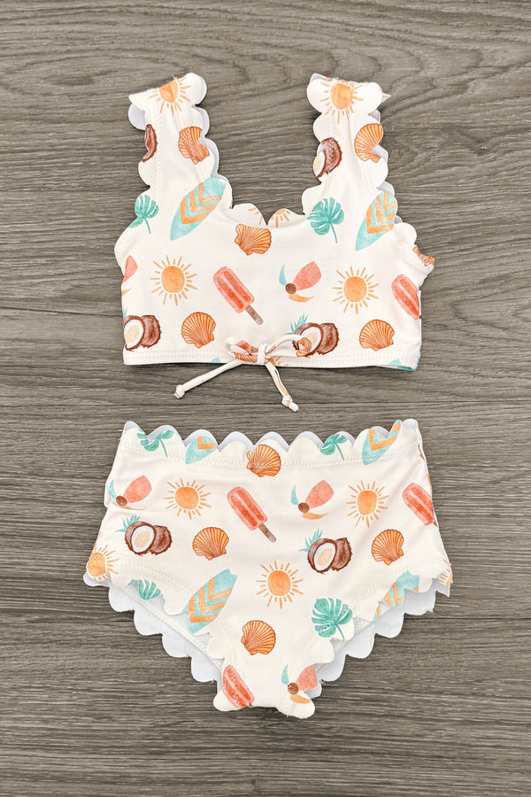 Mom & Kid - Tropical Paradise Swimsuits | Sparkle in Pink