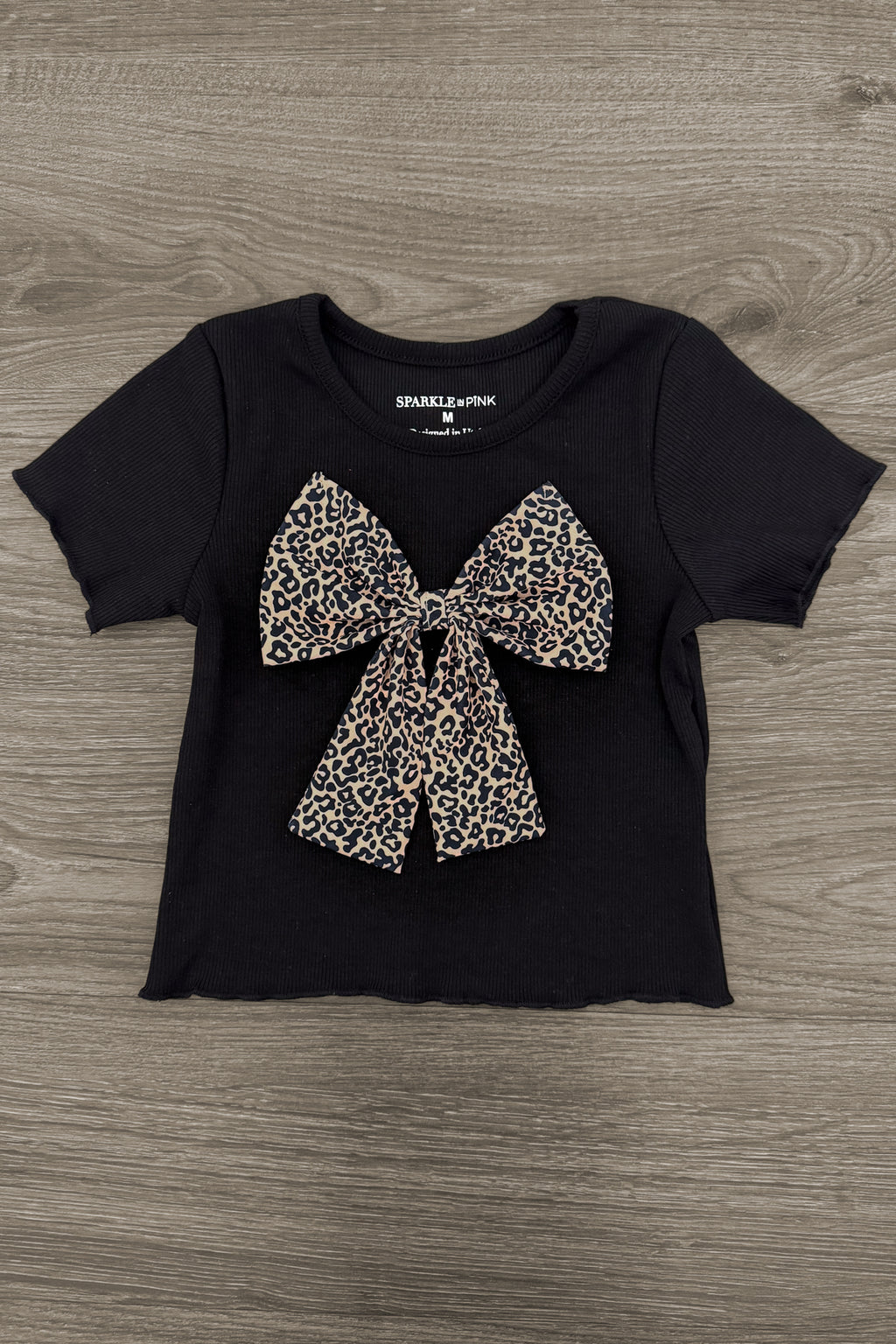 Black Cheetah Print Ruffle Skirt Set | Sparkle in Pink