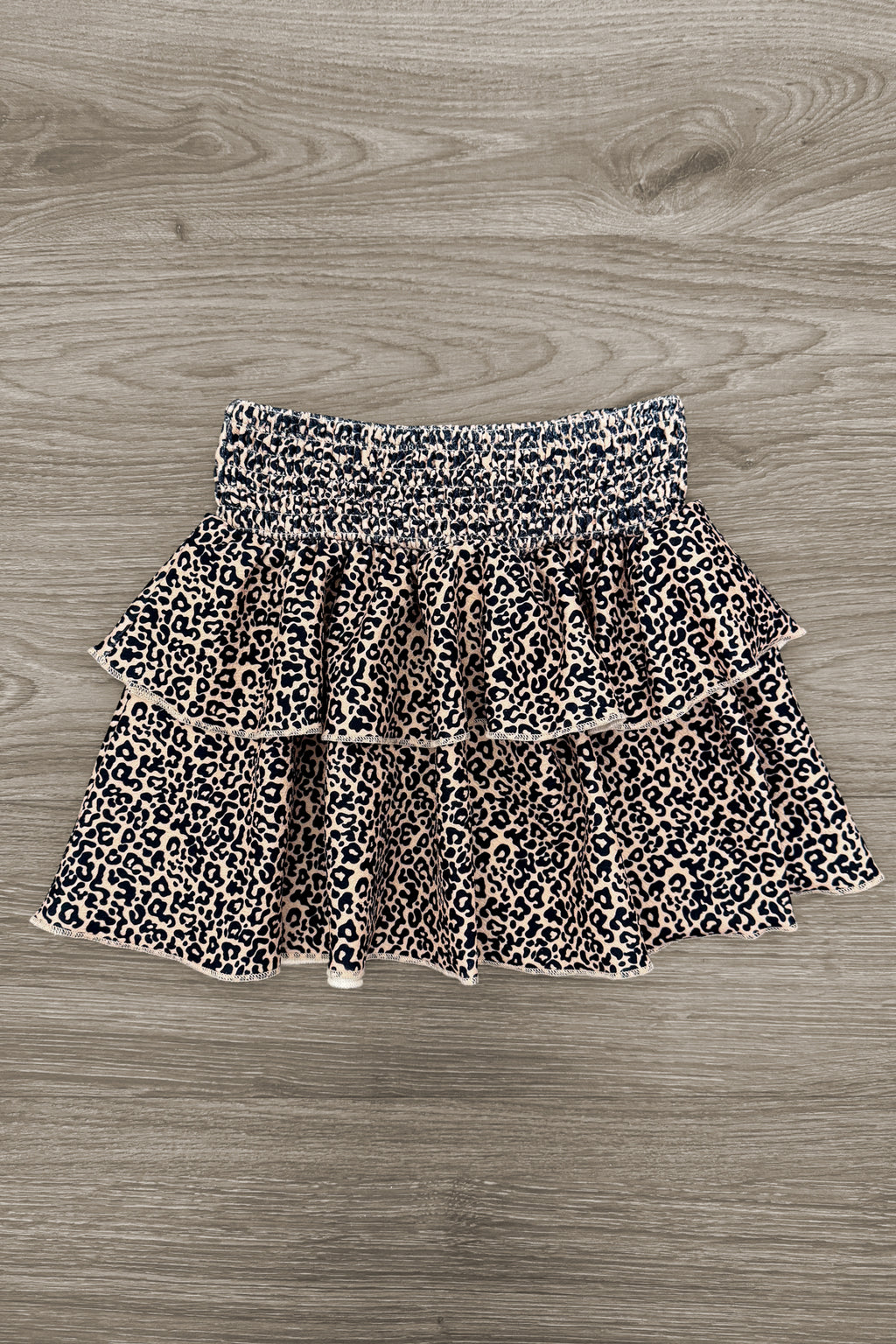 Black Cheetah Print Ruffle Skirt Set | Sparkle in Pink