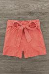 "Little But Fierce" Suede Short Set | Sparkle in Pink