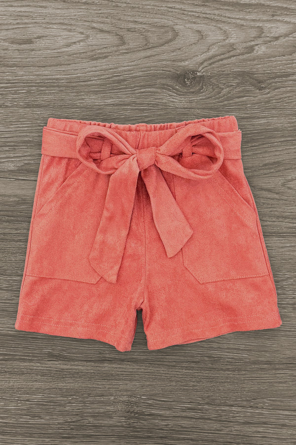"Little But Fierce" Suede Short Set | Sparkle in Pink