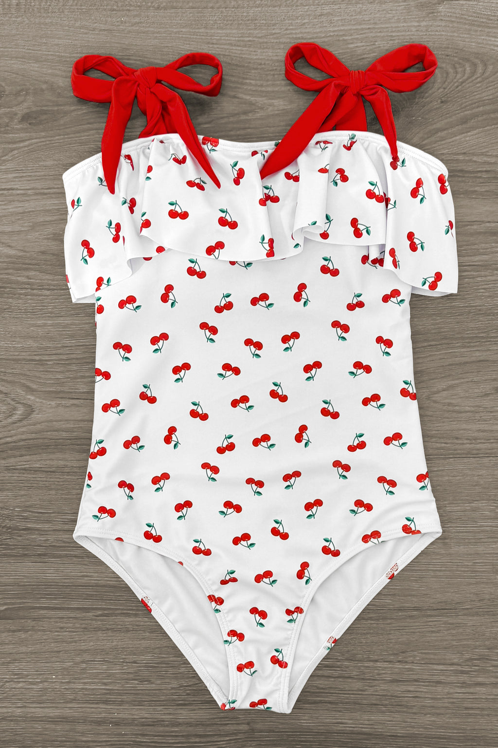 Mom & Me - White Cherry One Piece Swimsuit | Sparkle in Pink