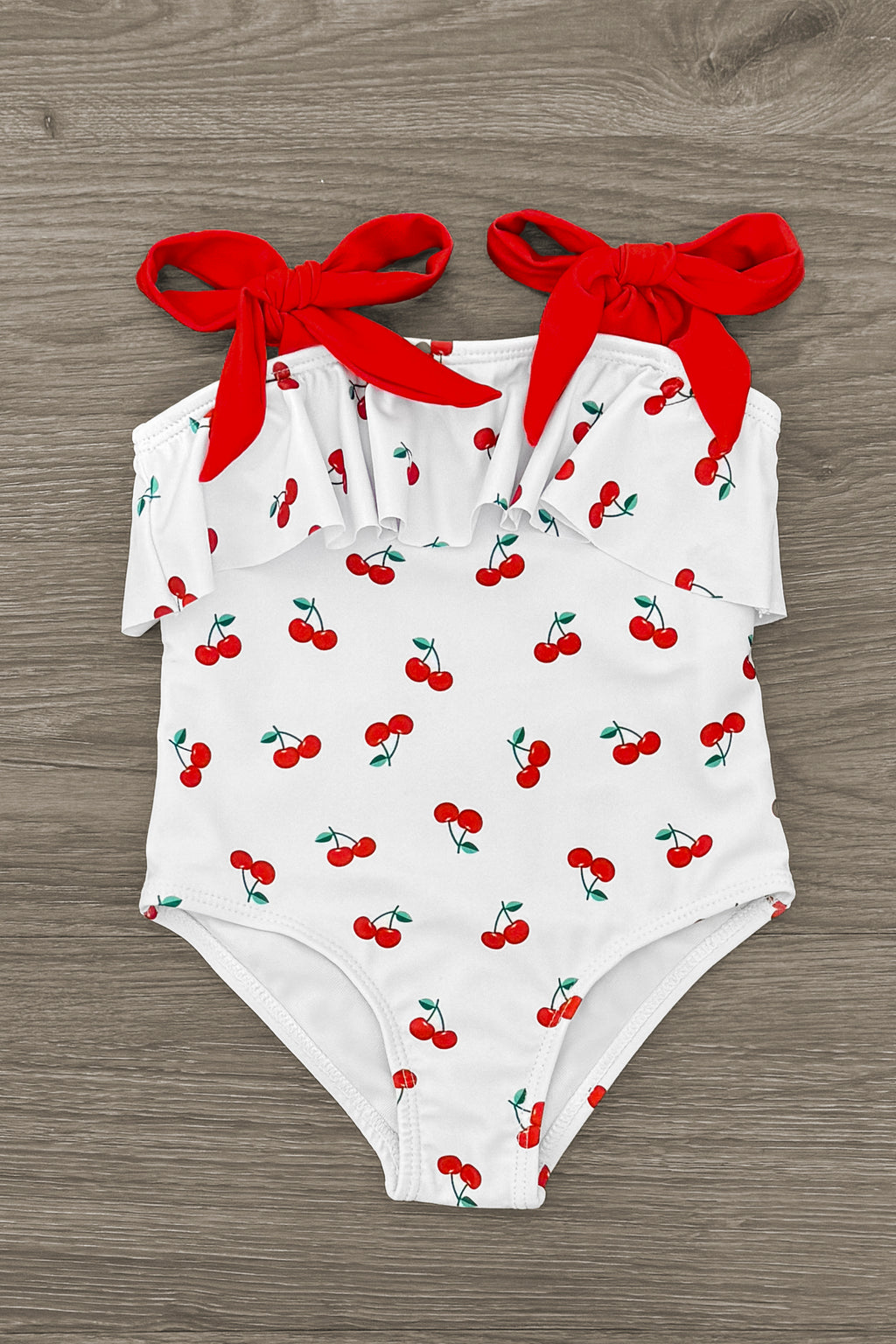 Mom & Me - White Cherry One Piece Swimsuit | Sparkle in Pink