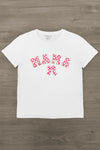 Mom & Me - "Mama & Mini" Checkered Chenille Patch Top | Sparkle in Pink