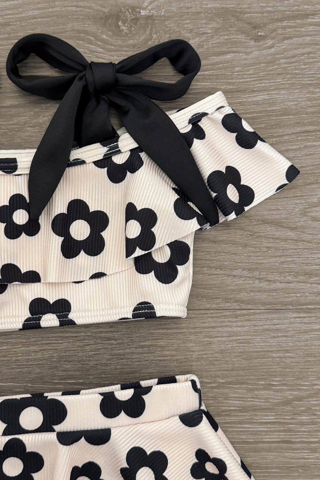 Mom & Me - Cream Flower Bikini | Sparkle in Pink