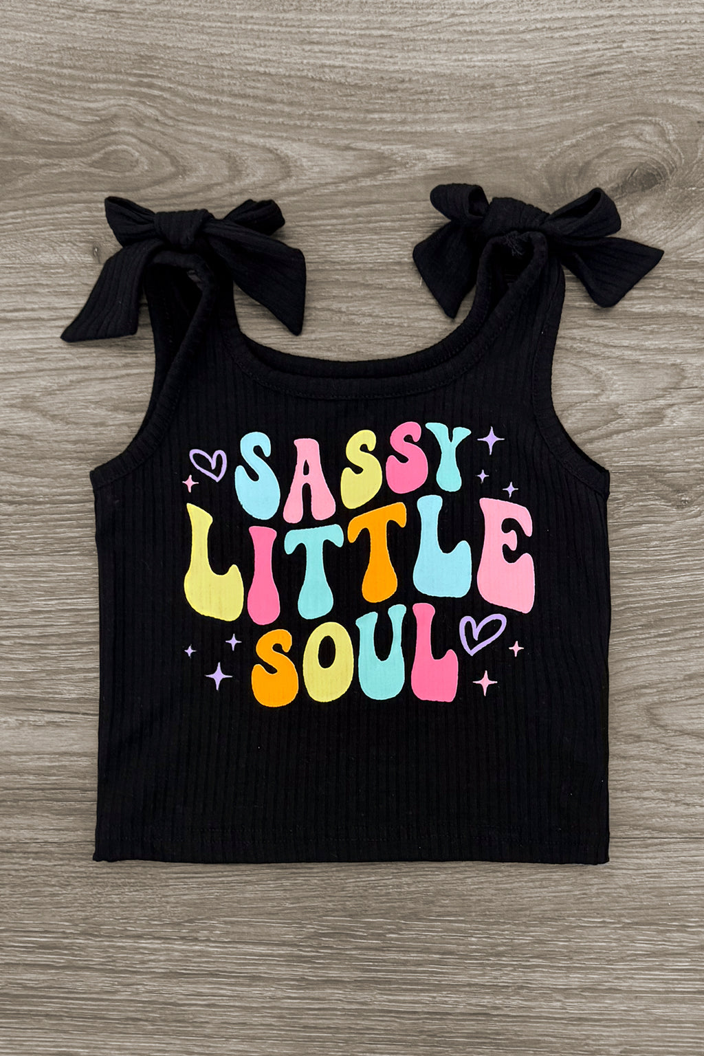 "Sassy Little Soul" Denim Short Set | Sparkle in Pink