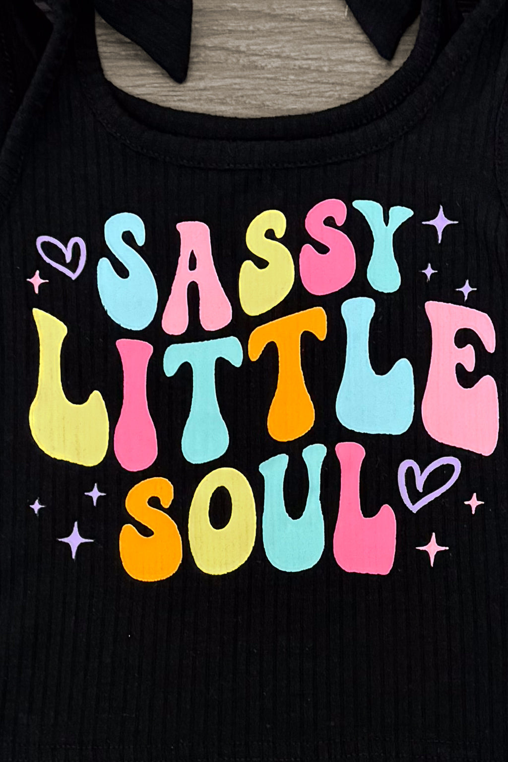 "Sassy Little Soul" Denim Short Set | Sparkle in Pink