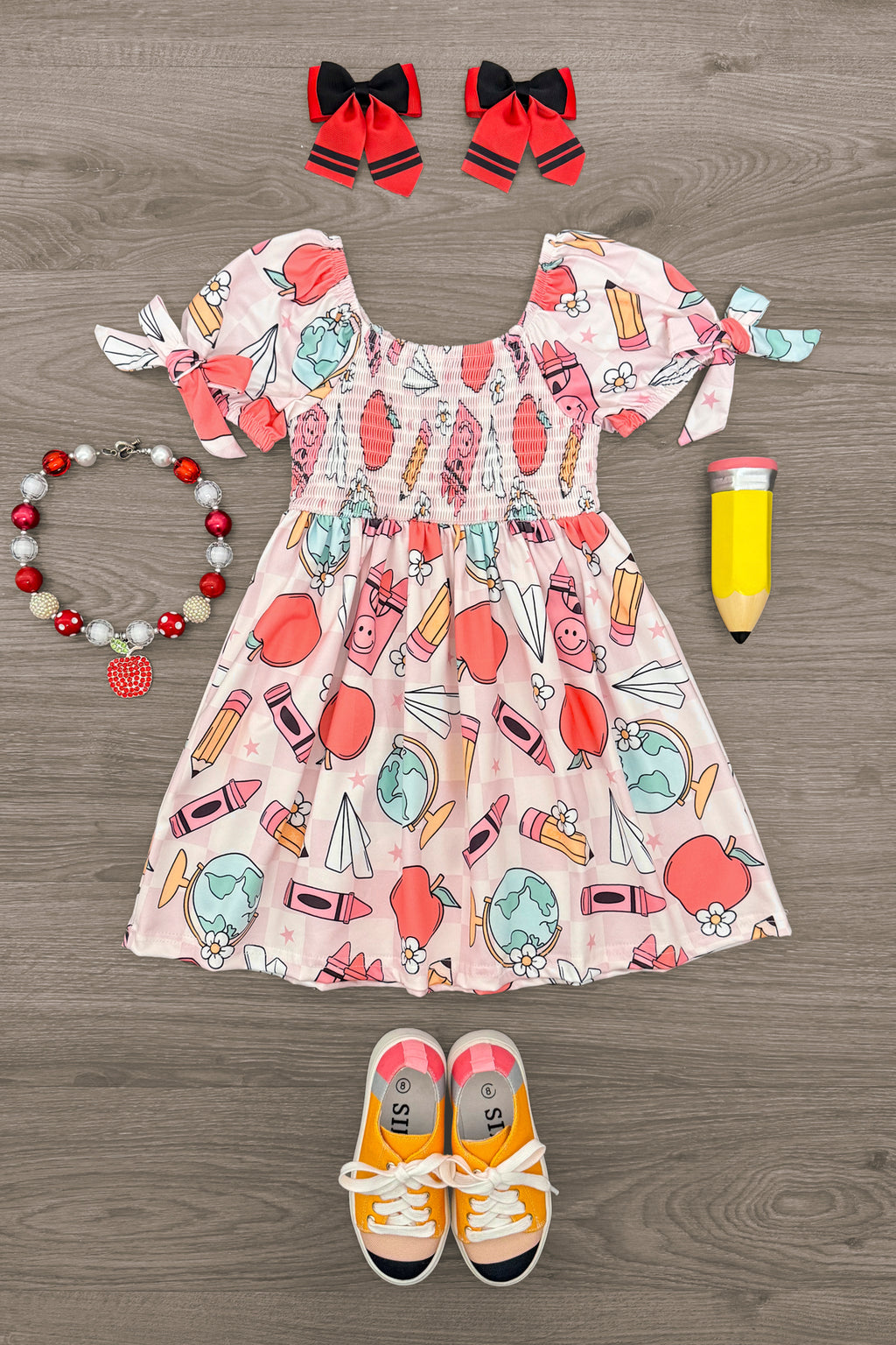 Pink Pastel Checkered School Dress | Sparkle in Pink