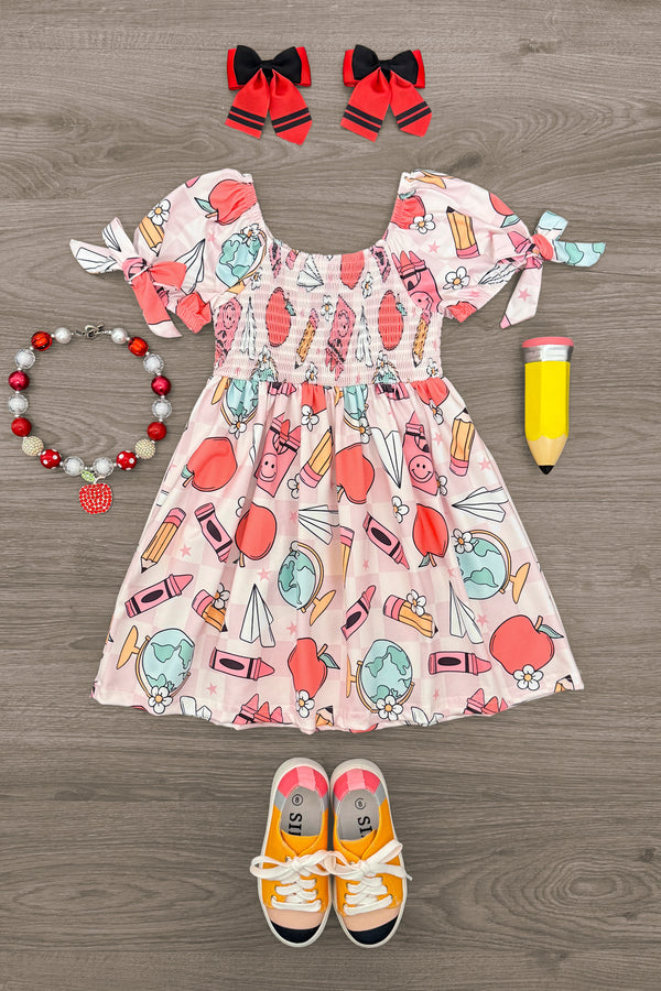 Pink Pastel Checkered School Dress | Sparkle in Pink