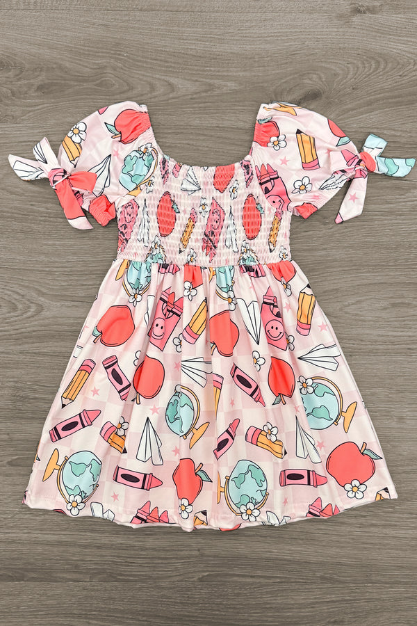 Pink Pastel Checkered School Dress | Sparkle in Pink