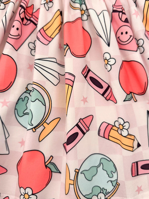 Pink Pastel Checkered School Dress | Sparkle in Pink