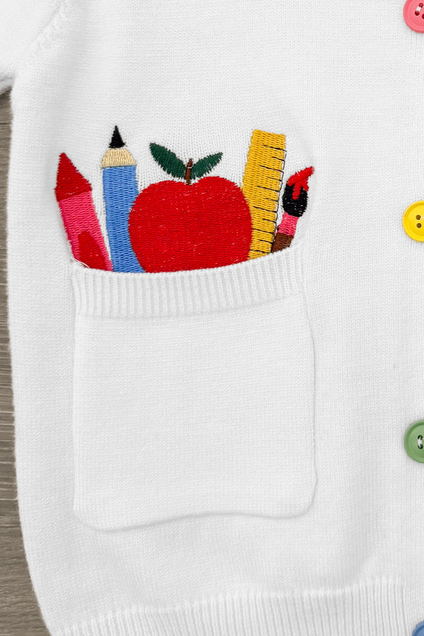 Mom & Me - School Supply Sweater Cardigan | Sparkle in Pink