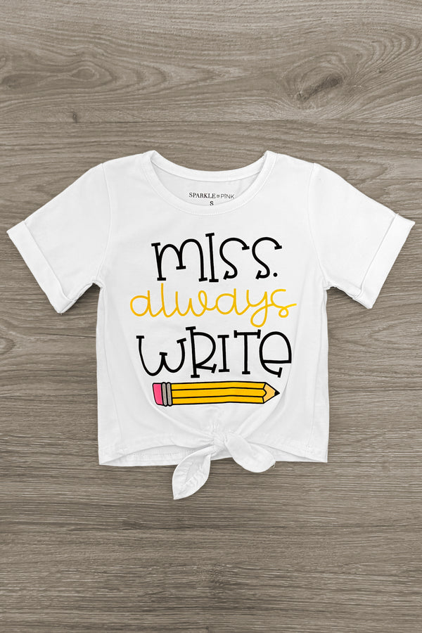 "Miss Always Write" Sequin Bell Bottom Set | Sparkle in Pink