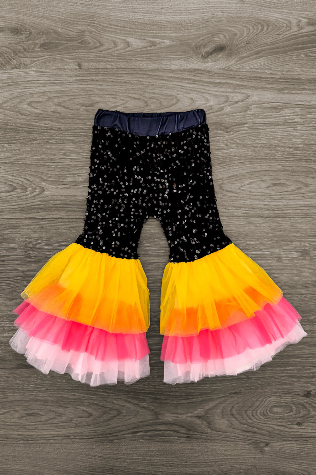 "Miss Always Write" Sequin Bell Bottom Set | Sparkle in Pink