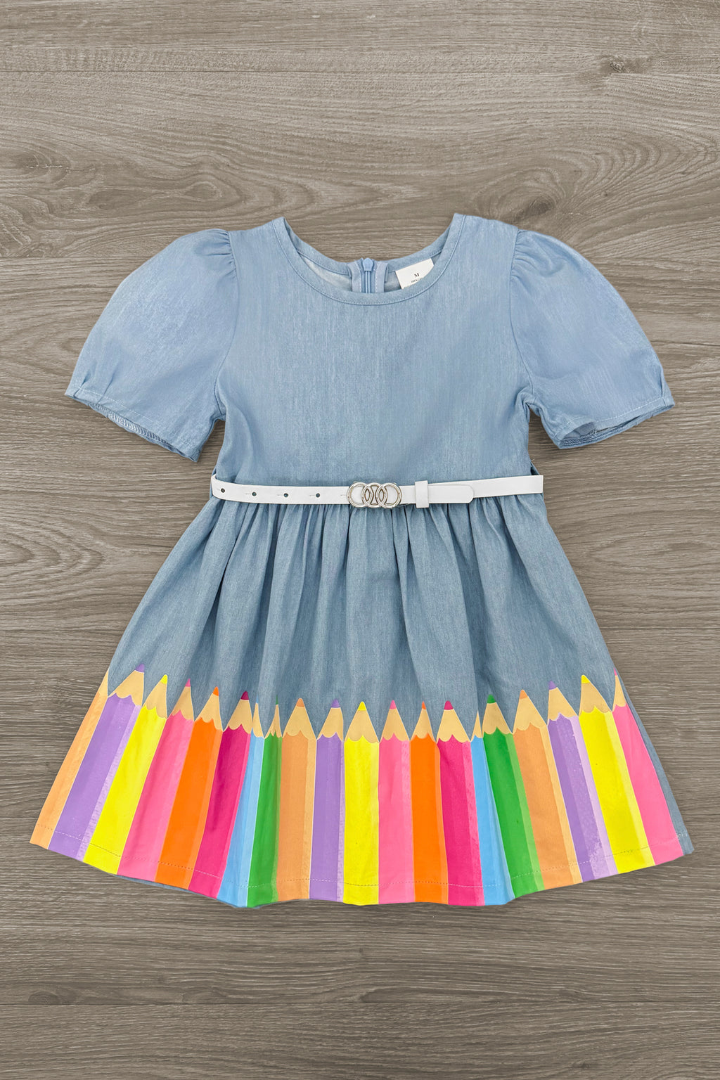 Chambray Colored Pencil Dress | Sparkle in Pink