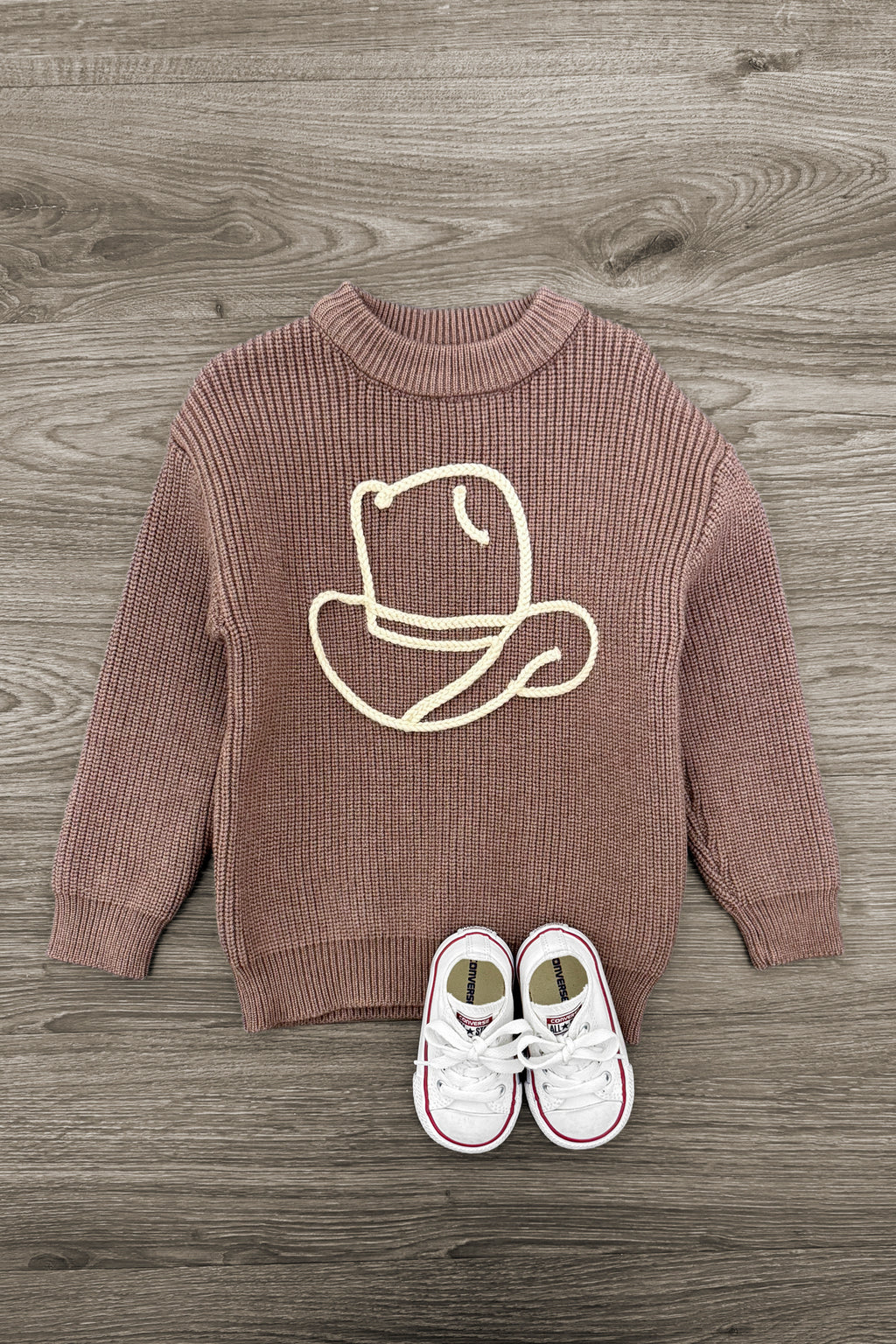 Cowboy Hat Knit Sweater | Sparkle in Pink