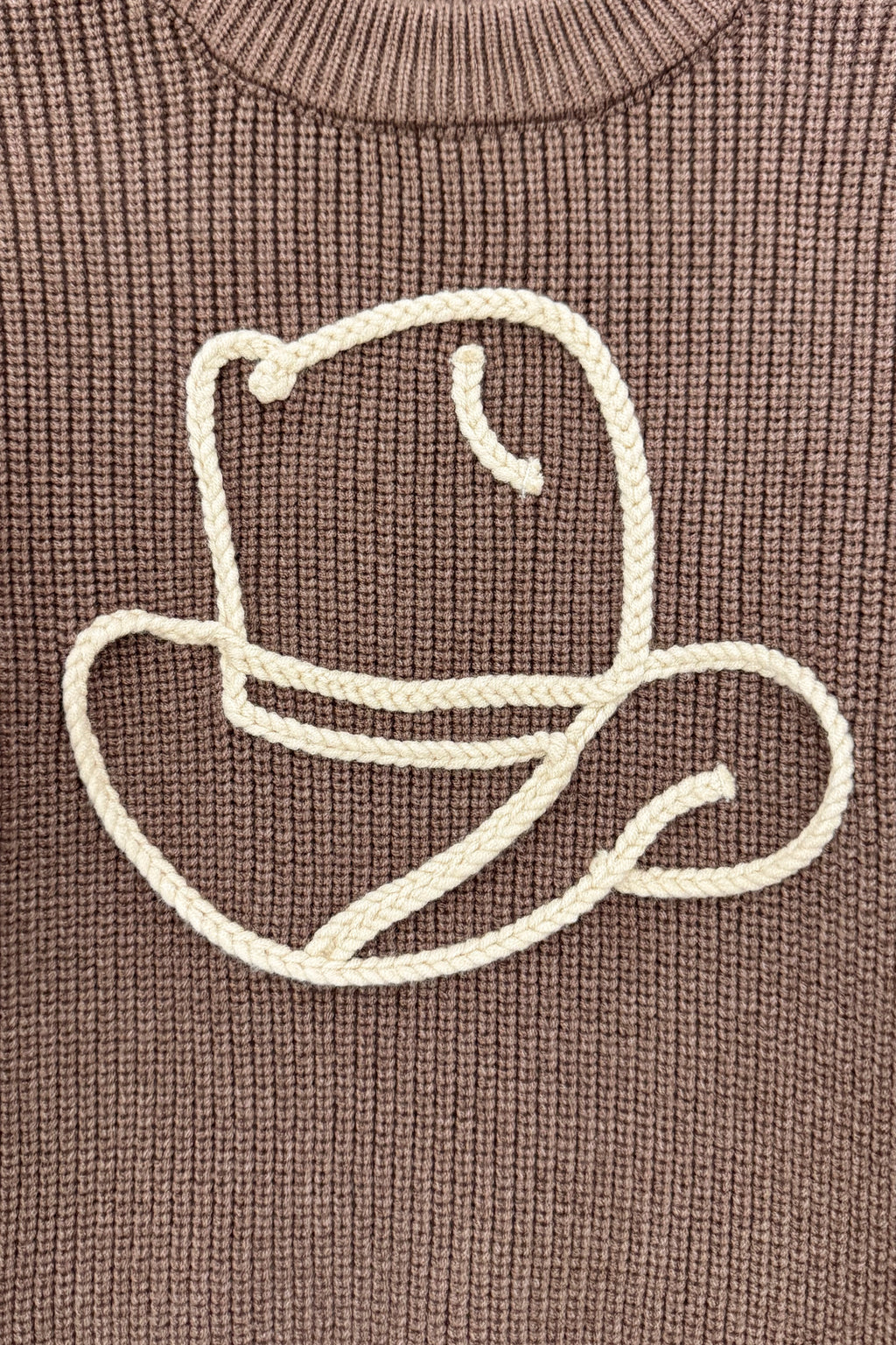 Cowboy Hat Knit Sweater | Sparkle in Pink