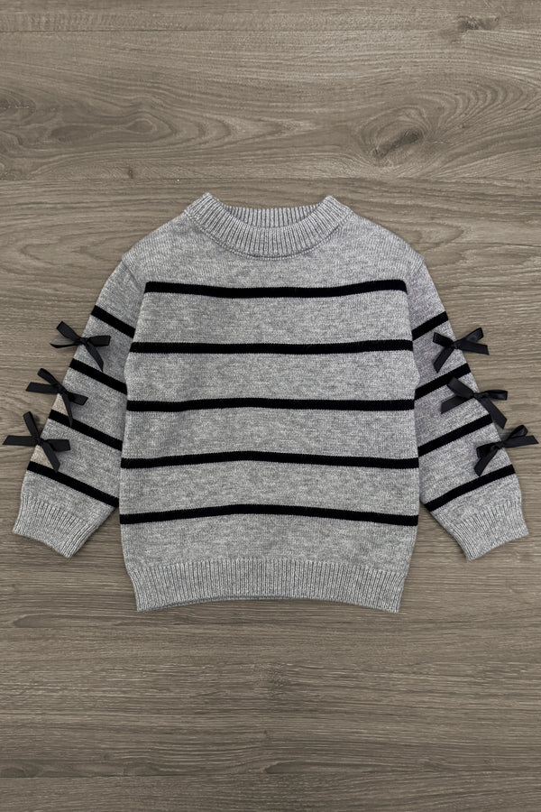 Mom & Me - Gray Striped Sweater & Pant Set | Sparkle in Pink