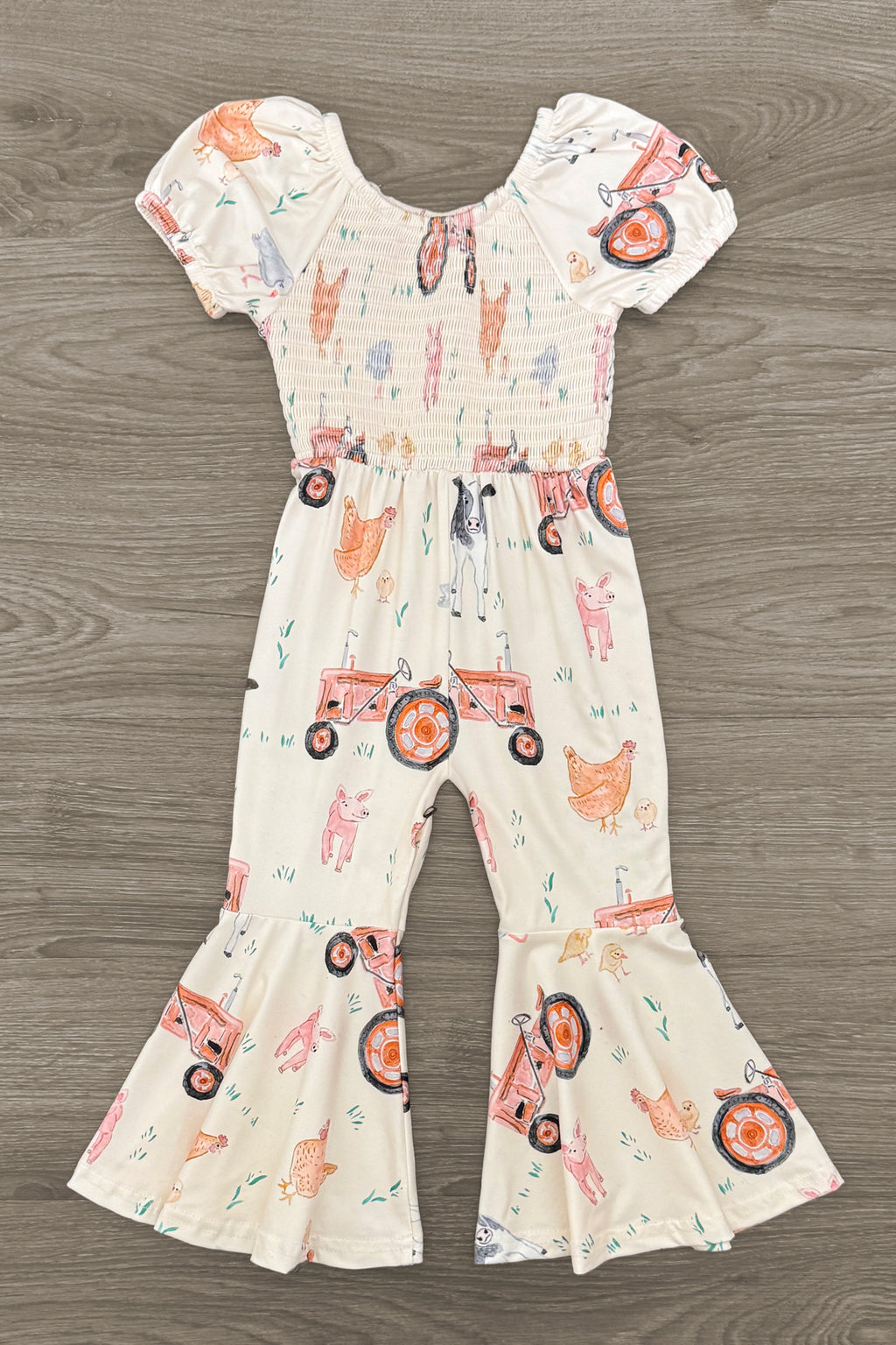Farm Bell Bottom Jumpsuit | Sparkle in Pink