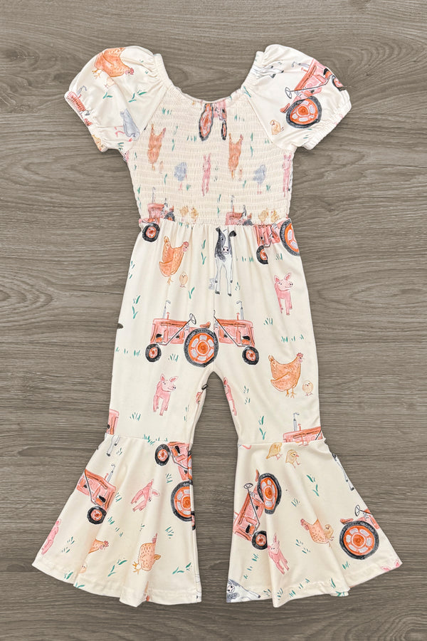 Farm Bell Bottom Jumpsuit | Sparkle in Pink
