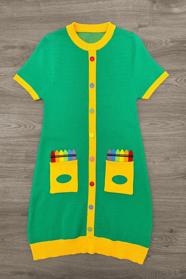 Mom & Me - Crayon Box Sweater Dress | Sparkle in Pink