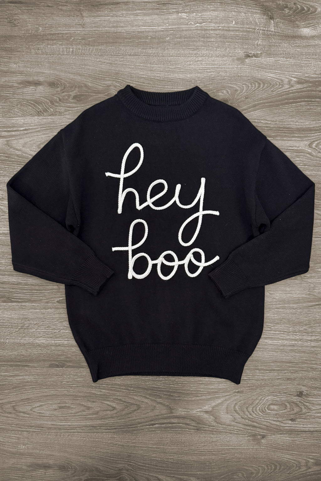 Mom & Kid - "Hey Boo" Sweater | Sparkle in Pink