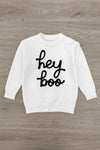 Mom & Kid - "Hey Boo" Sweater | Sparkle in Pink
