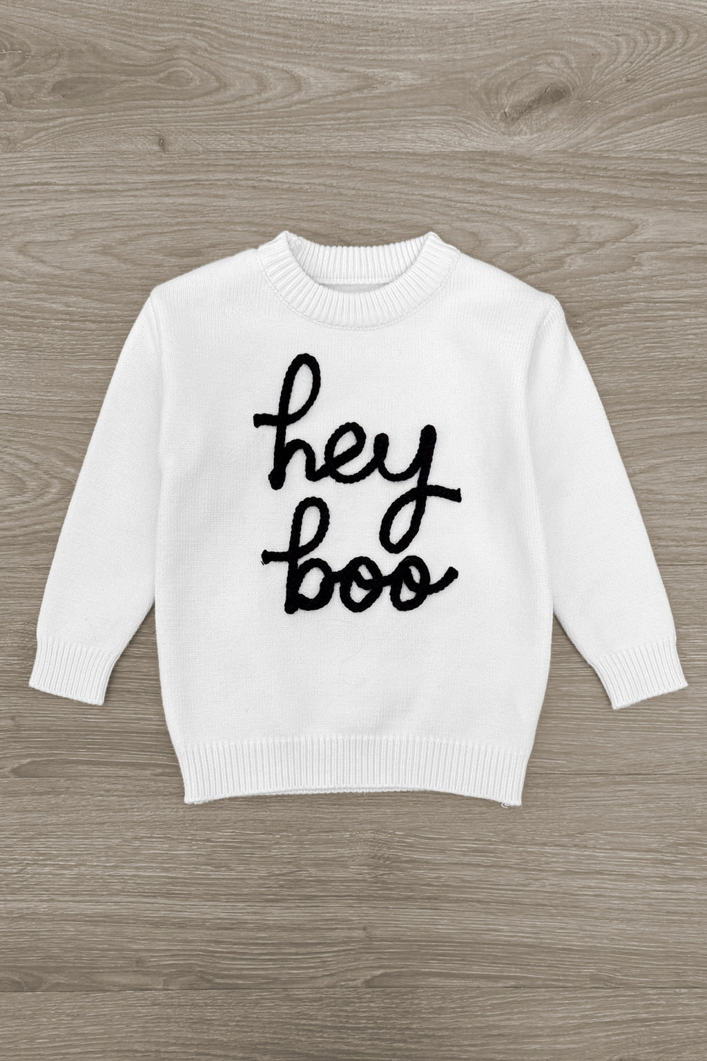Mom & Kid - "Hey Boo" Sweater | Sparkle in Pink