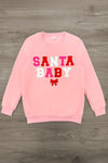 Mom & Me - "Santa Baby" Pink Sweatshirt | Sparkle in Pink