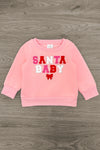 Mom & Me - "Santa Baby" Pink Sweatshirt | Sparkle in Pink