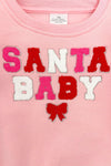 Mom & Me - "Santa Baby" Pink Sweatshirt | Sparkle in Pink