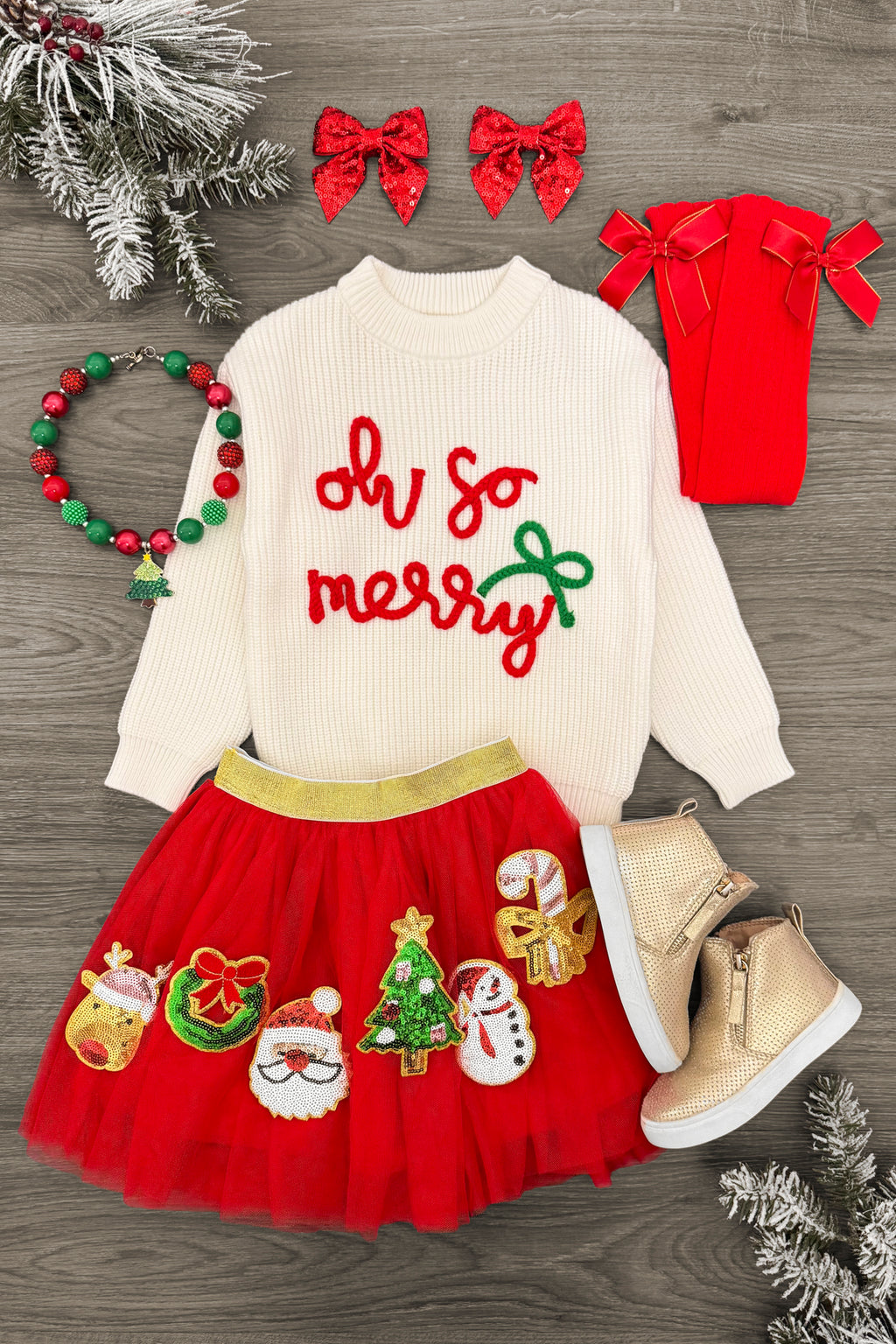 "Oh So Merry" Tutu Skirt Set | Sparkle in Pink