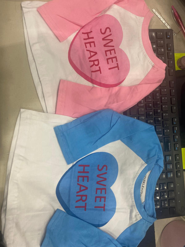 Mom & Kid - "Mama's Sweethearts & Sweet Heart" Top | Sparkle in Pink