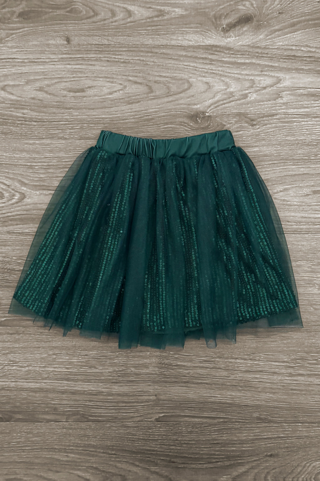 Green Christmas Tree Sequin Tutu Skirt Set | Sparkle in Pink