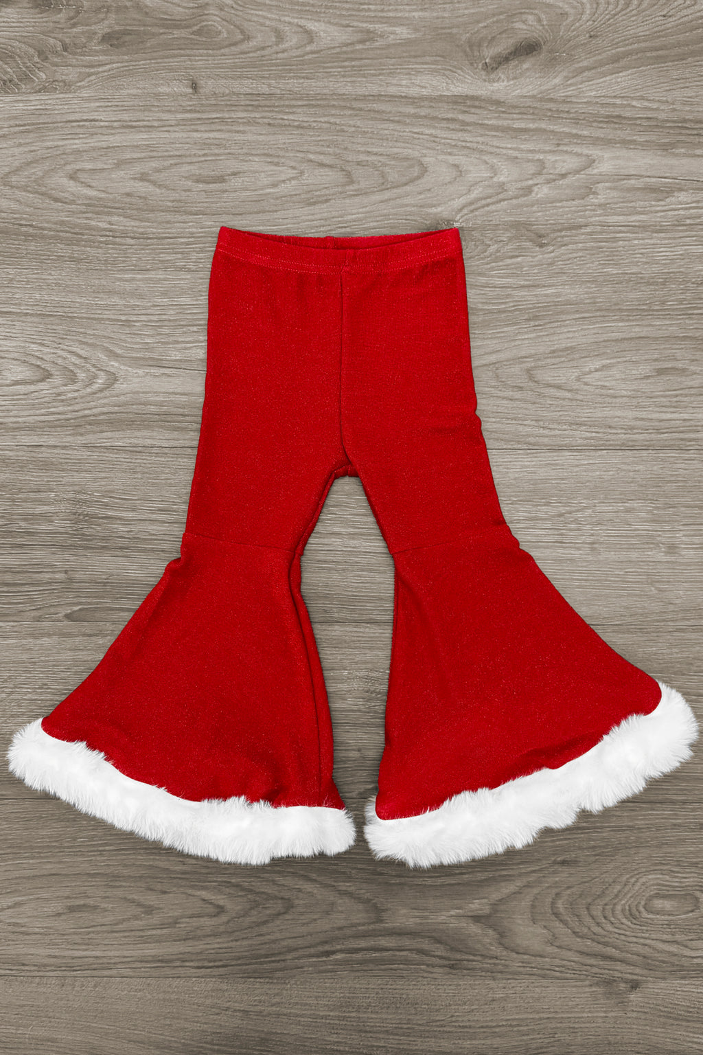 Santa Bow Glitter Bell Bottom Set | Sparkle in Pink