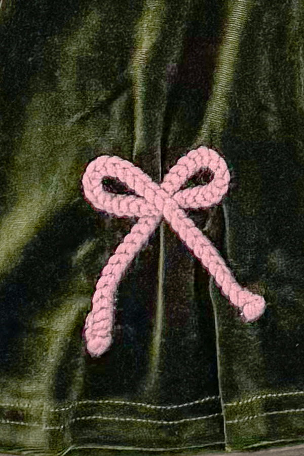 Christmas Tree Knit Sweater Flare Pant Set | Sparkle in Pink
