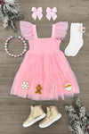 Pink Glitter Christmas Tulle Dress | Sparkle in Pink