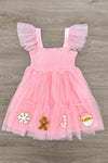Pink Glitter Christmas Tulle Dress | Sparkle in Pink