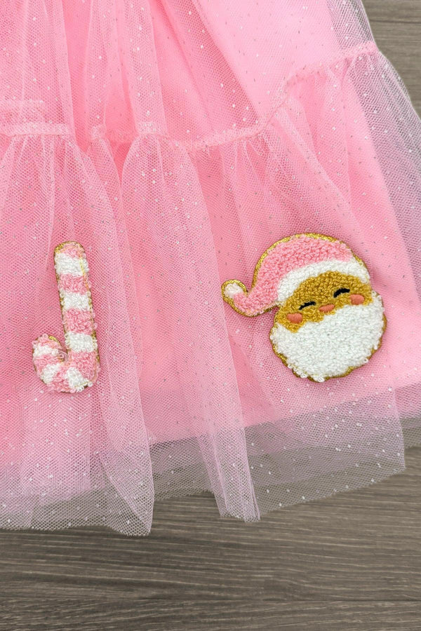 Pink Glitter Christmas Tulle Dress | Sparkle in Pink