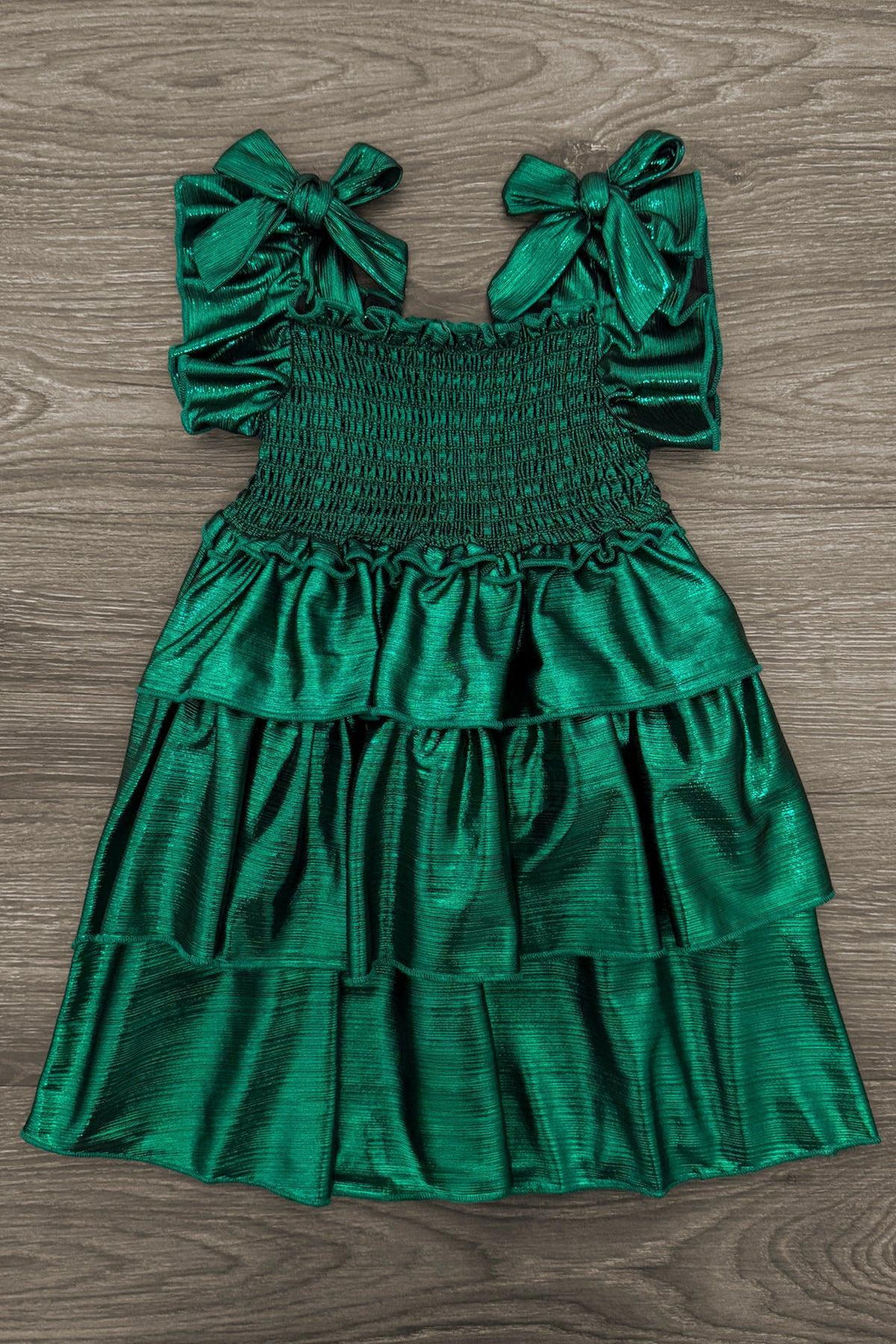 Mom & Me - Red & Green Metallic Dress | Sparkle in Pink