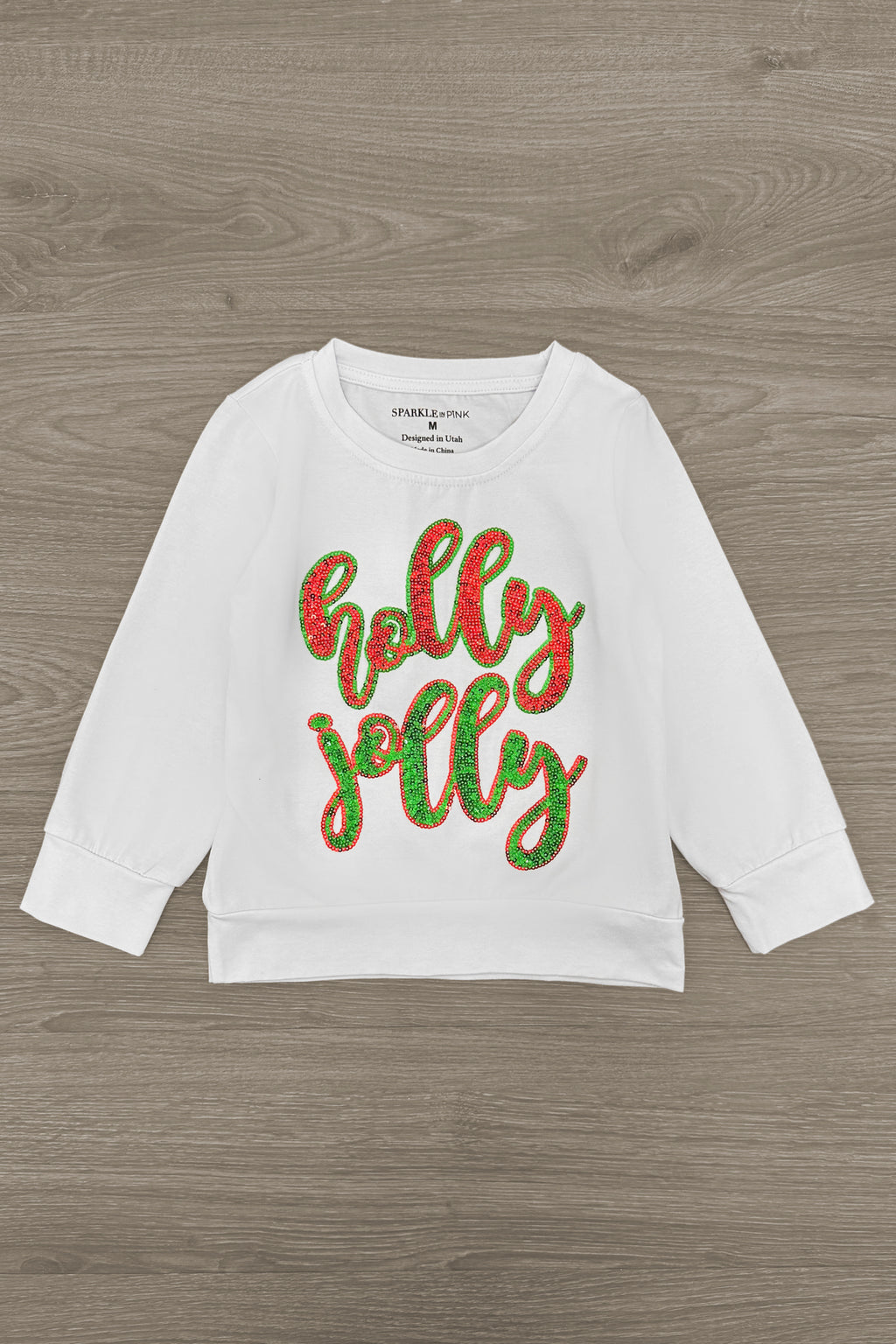 "Holly Jolly" Red & Green Sequin Skirt Set | Sparkle in Pink